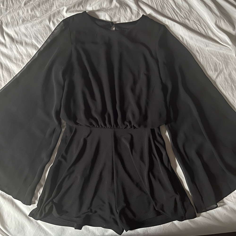Topshop Black Romper Dress